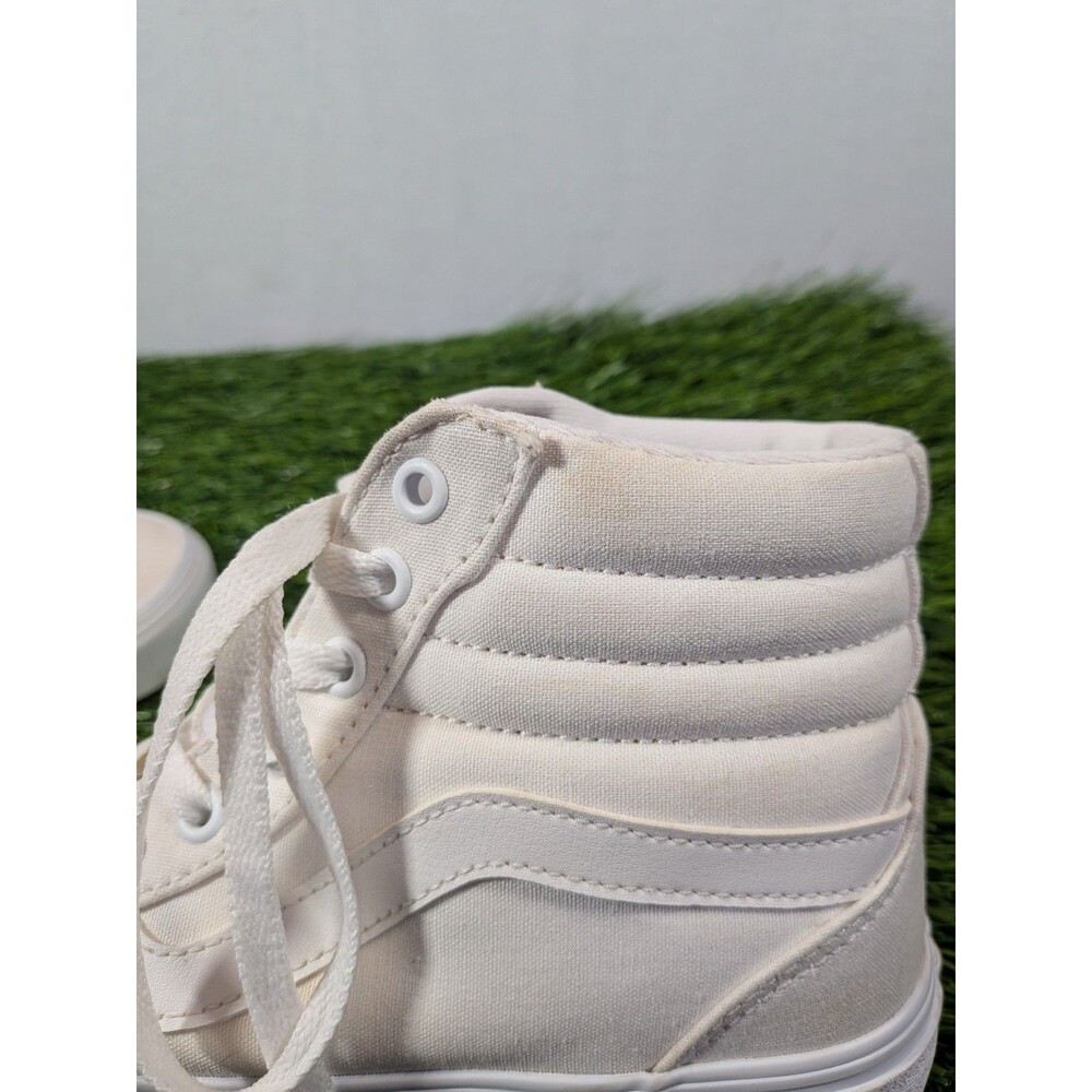 Vans Sk8-Hi Shoes Womens Size 9 White Skate High Top Sneakers Canvas Athletic - Picture 14 of 16